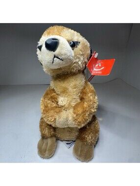 Aurora Meerkat Plush 8in Stuffed Animal Toy Zoo Africa Brown Tan Soft Standing